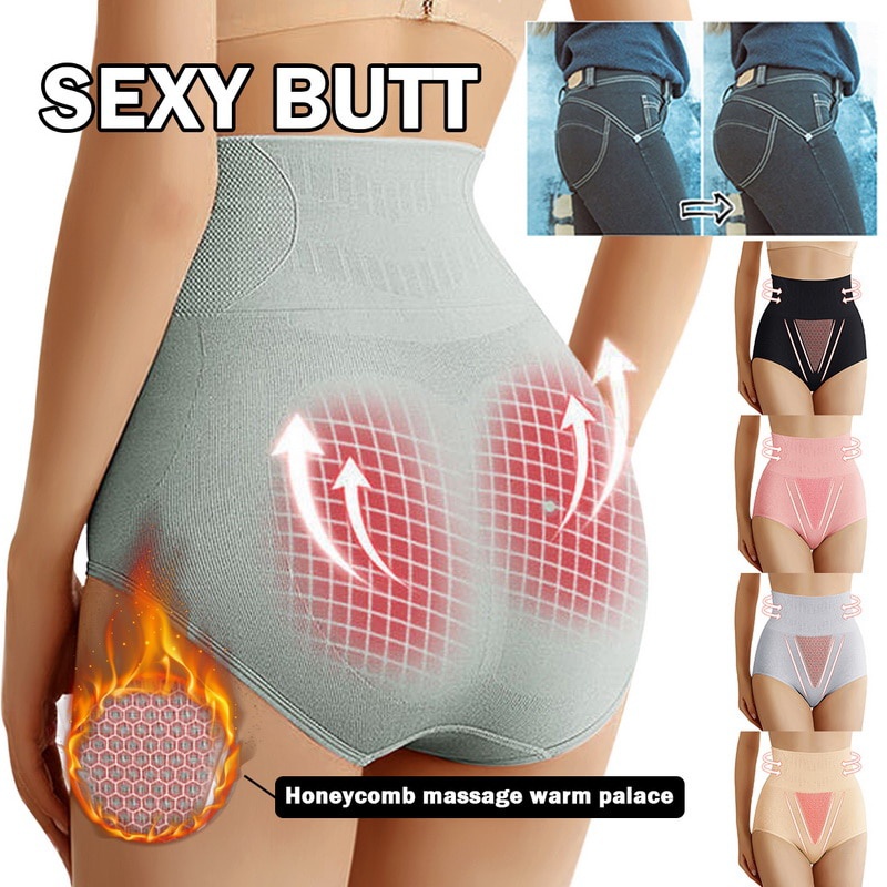 Bộ Đồ Lót Định Hình Cơ Thể Thon Gọn Màu Sắc Trơn Lưng Cao Cho Nữ