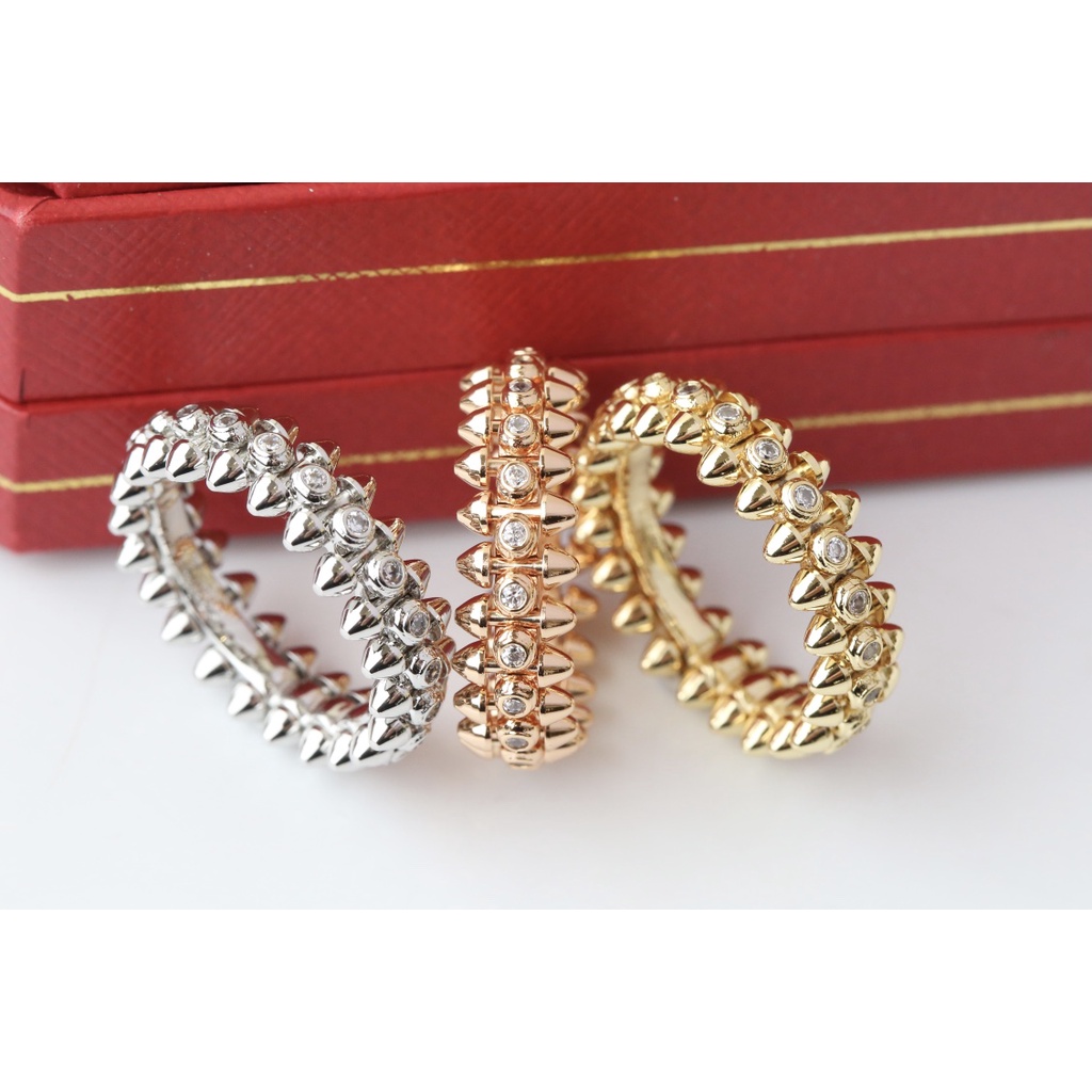 Hàng Mới Về Nhẫn Hình Viên Đạn Bằng Thép Titan Đính Đá Thời Trang Dành Cho Nam Nữ