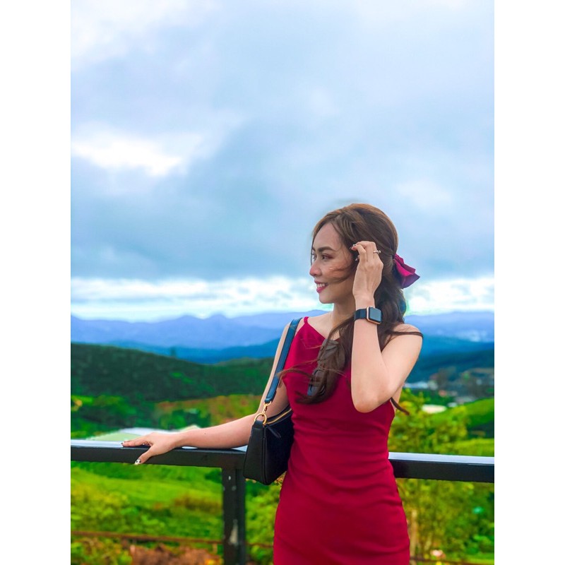 Đầm body - Đầm hai dây hở lưng. ( ĐỎ - ĐEN - TRẮNG) | BigBuy360 - bigbuy360.vn