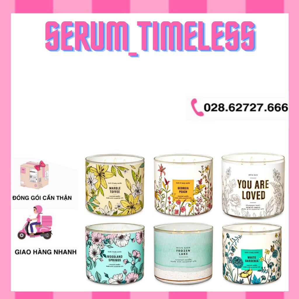 [Link 4/4 - Đủ Mùi] Nến Thơm Bath Body Works 3 bấc (411g)