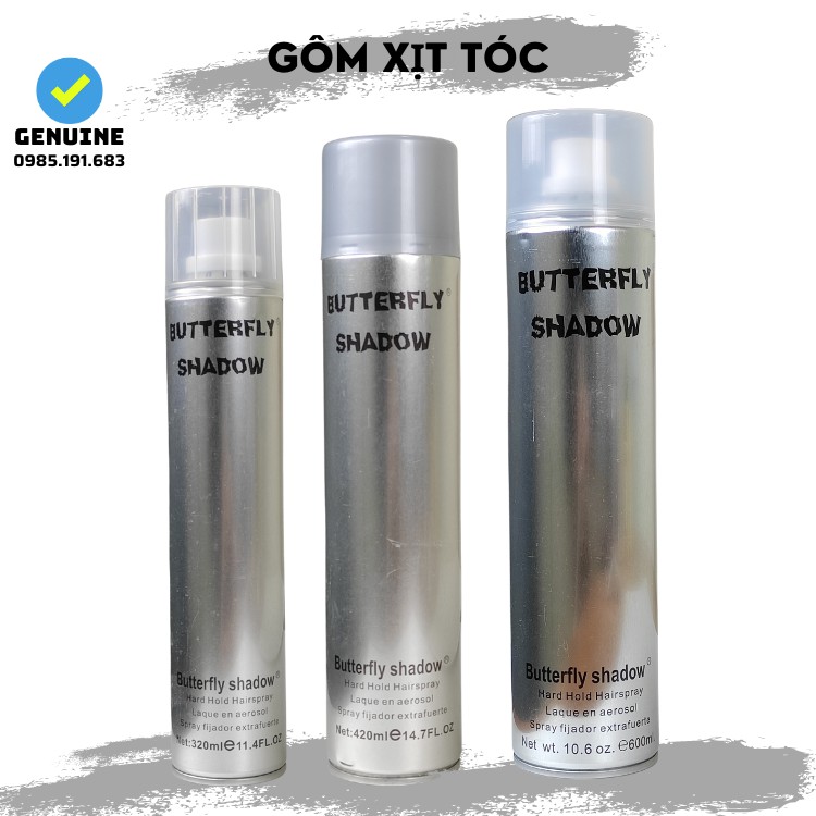 [Chính Hãng]Gôm Xịt Tóc Butterfly Shadow Đủ Size 150 320 420 600ml