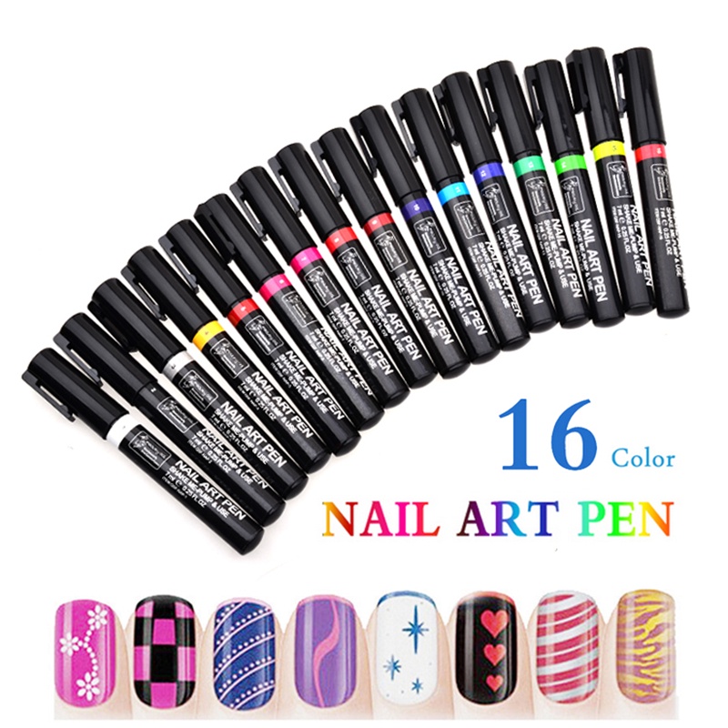 1 Cọ Vẽ Móng Tay Nghệ Thuật 16 Màu