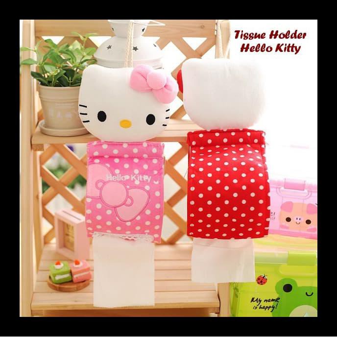 Giá Đỡ Cuộn Khăn Giấy Hình Hello Kitty Dễ Thương