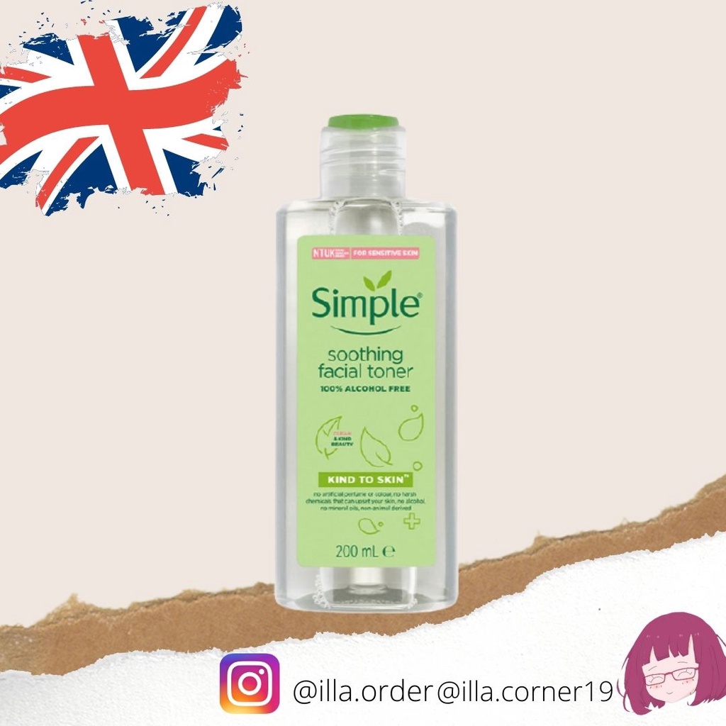 [BILL UK] Nước Hoa Hồng Cân Bằng Da Simple (Cho da nhạy cảm, mọi loại da)