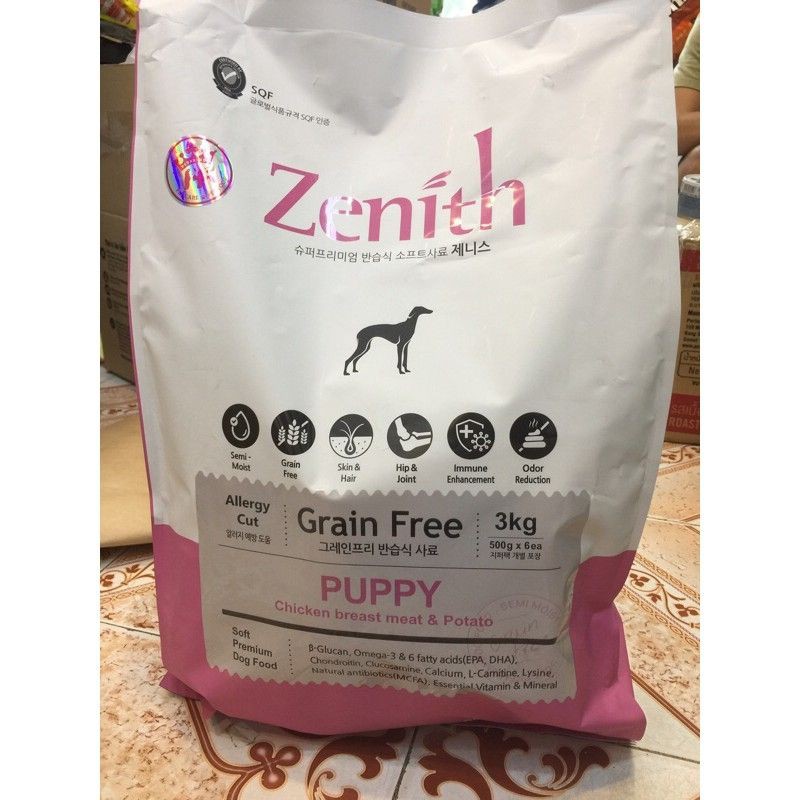 Thức ăn chó con hạt mềm zennith 500g