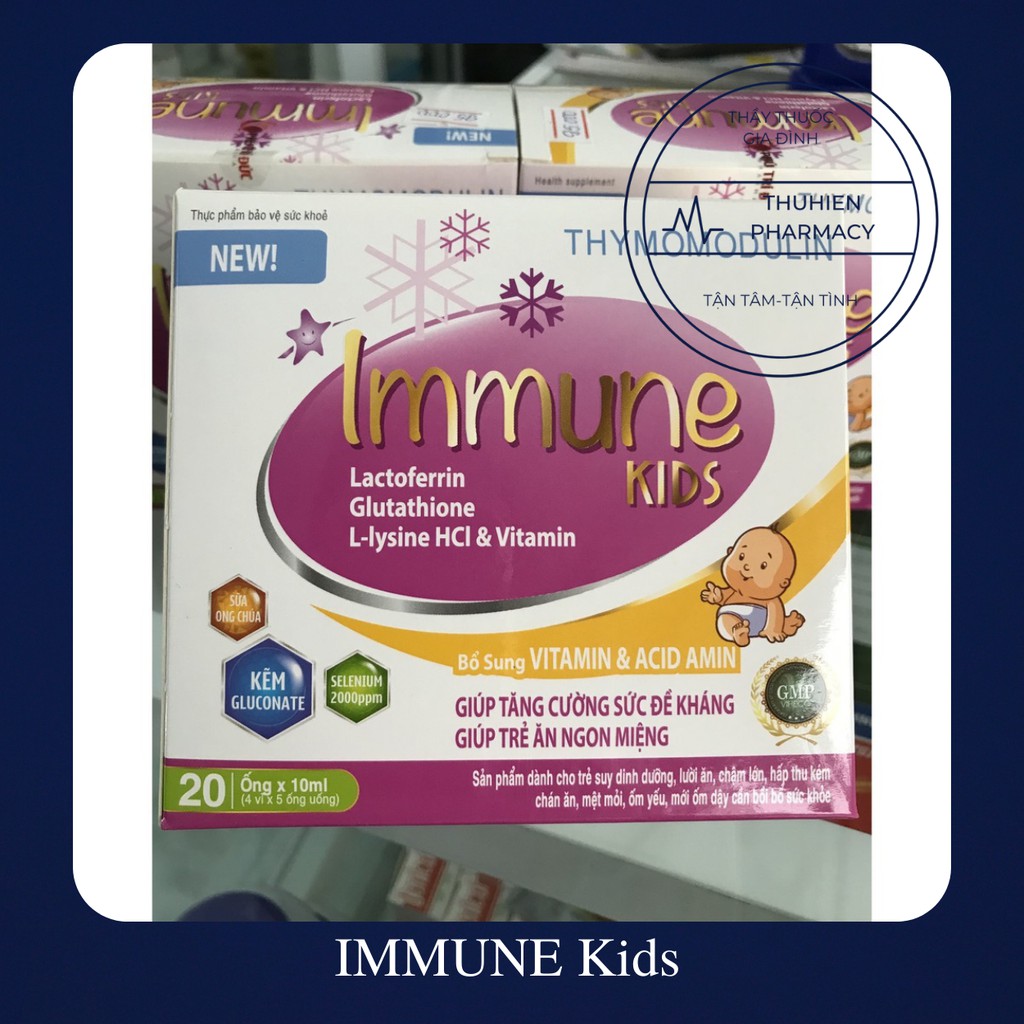 IMMUNE Kids bổ sung vitamin & acid amin giúp tăng cường sức đề kháng, trẻ ăn ngon miệng