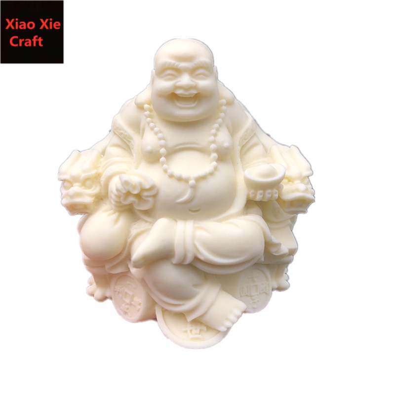 Tượng Phật Di Lặc Trái Cây Màu Ngà Trang Trí Bể Cá An Toàn Giao Hàng Miễn Phí