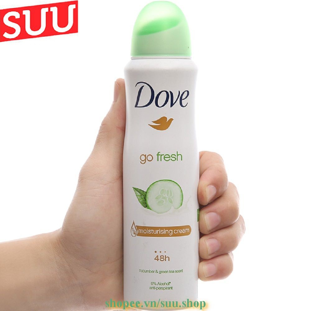 Xịt Khử Mùi Nữ 150Ml Dove Go Fresh Dưa Leo, suu.shop Cam Kết 100% Chính Hãng.