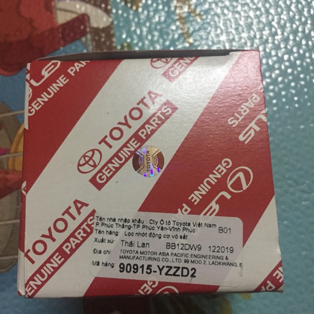 Lọc dầu fortuner , innova hàng chính hãng toyota