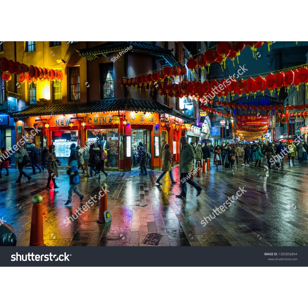 Tranh lụa 3d Hồng Kông Đường Phố Kích Thước 1,5m x 2m HKĐP01