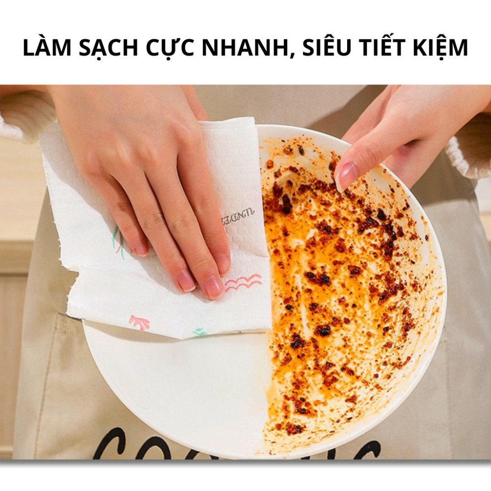 {HÀNG HOT GIÁ SỐC}Khăn lau chùi/ vệ sinh nhà bếp/nhà cửa vải không dệt đa năng siêu thấm hút tiện ích