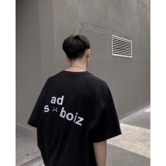 Áo Phông Tay Lỡ SADBOIZ Hot Hit Áo Đôi Áo Nam Nữ From Rộng Oversize