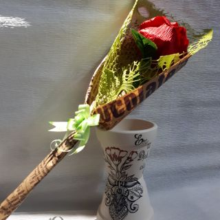 Hoa hồng giấy nhún bó 1 bông