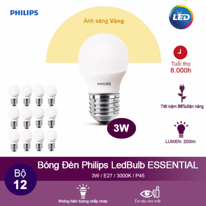 Bóng đèn Philips LED ESS LEDBulb 3W đuôi E27 | BigBuy360 - bigbuy360.vn