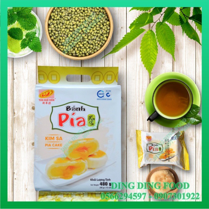 [ 5 Bịch ] Bánh Pía Mini Kim Sa Đậu Trứng ( Đậu Xanh Sầu Riêng Chay ) 480g Tân Huê Viên - DING DING FOOD | BigBuy360 - bigbuy360.vn