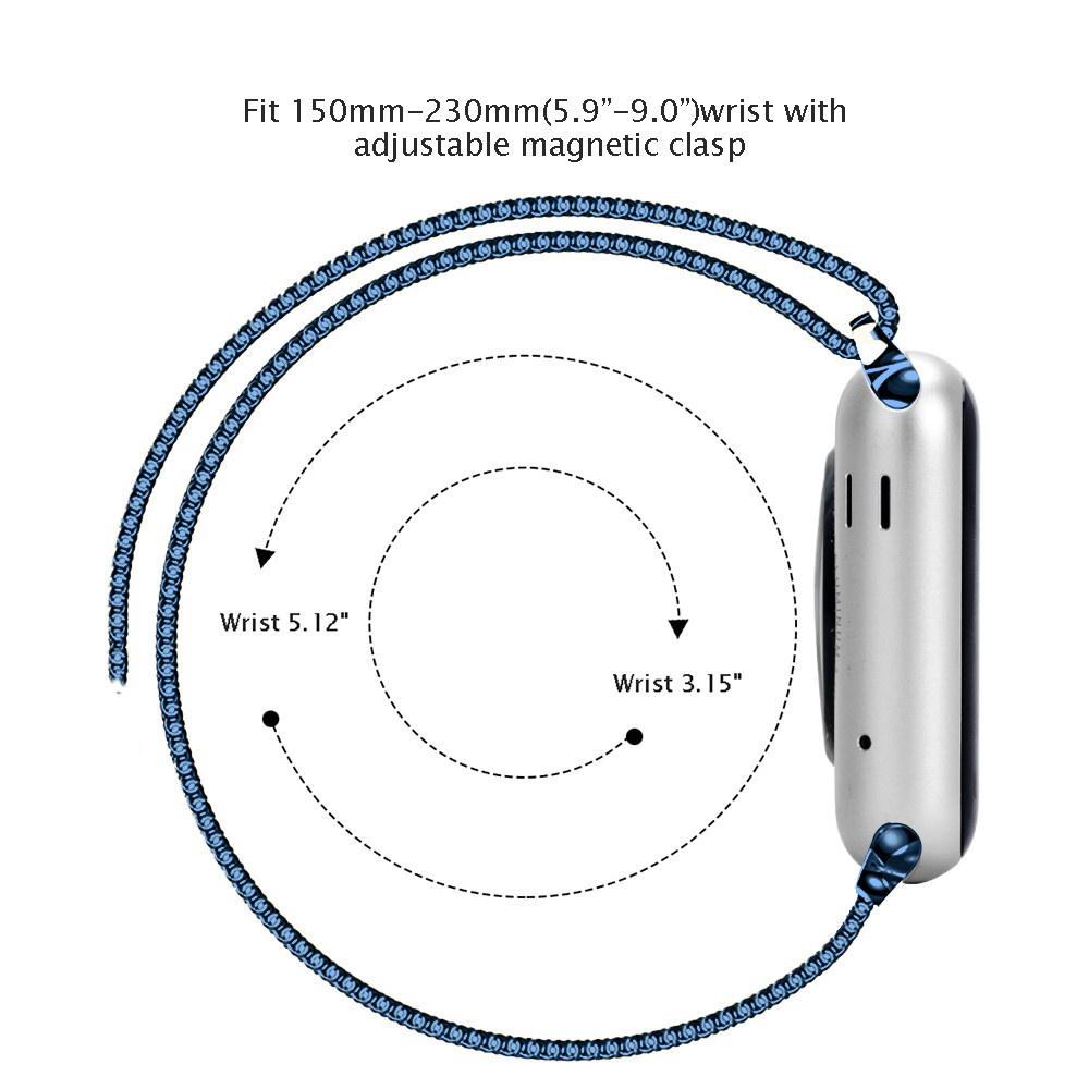 Dây Đeo Inox Milanese 44 mm 40mm 42mm 38mm Cho Đồng Hồ Apple Watch 6 Se 5 4 3 38 42 44mm