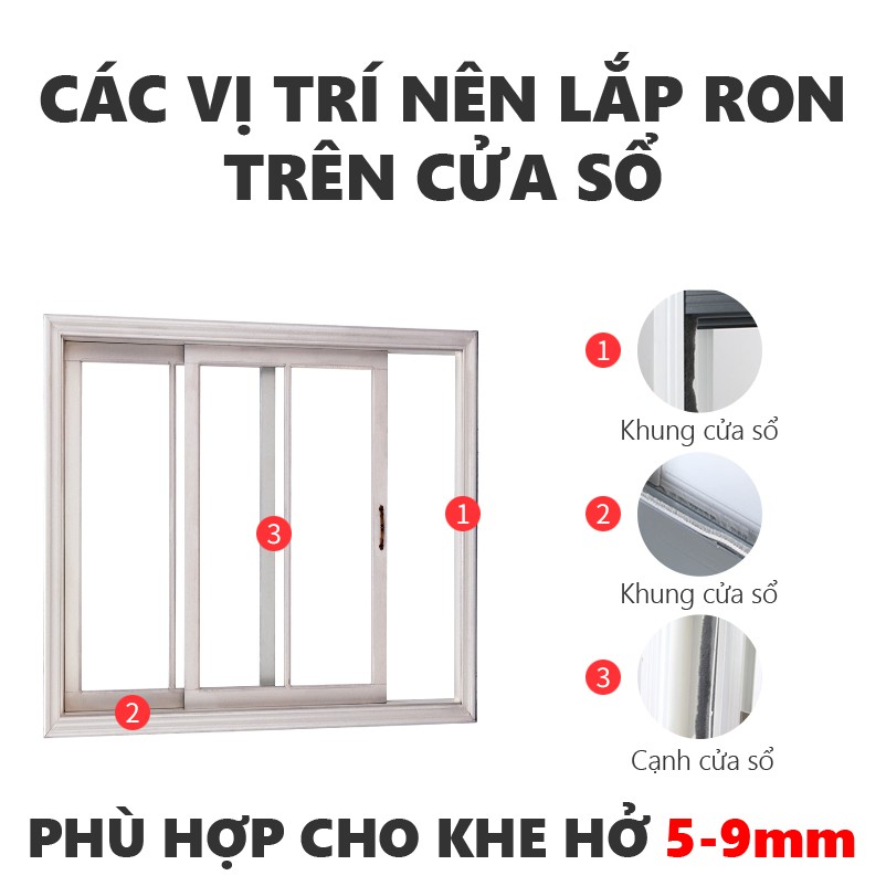 Ron lông nheo dán khung cửa chắn bụi NANORON  Phớt lông chống côn trùng dán khung cửa chặn khe hở ngăn bụi