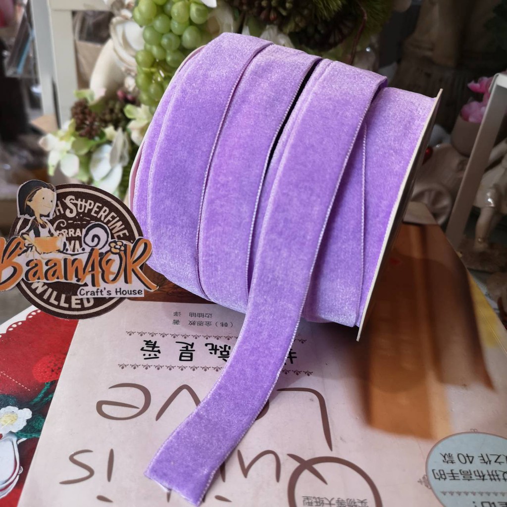 20mm 1y PDR00831 Ruy Băng Vải Nhung Kích Thước 20mm x Dài 90 Centimeter