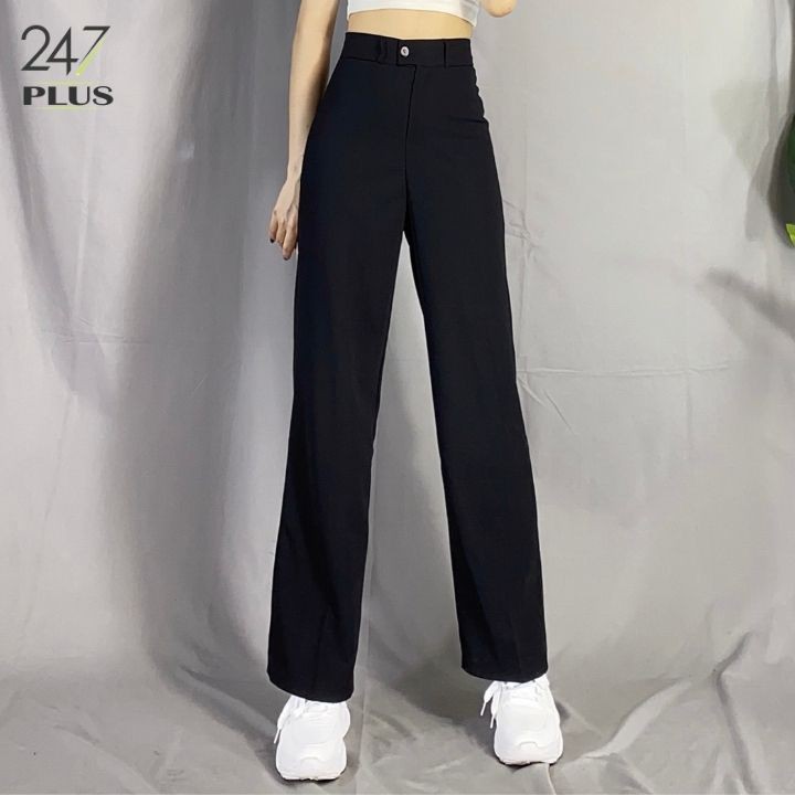 Quần ống rộng lưng cao kiểu Hàn Quốc | BigBuy360 - bigbuy360.vn