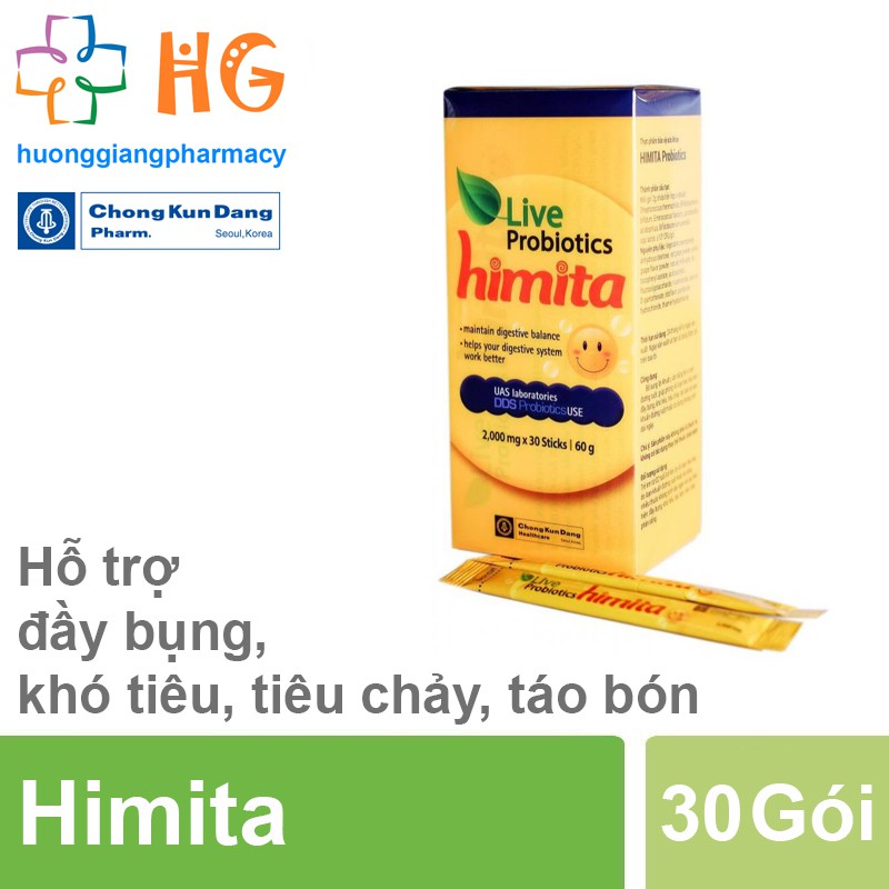 Men vi sinh Himita Probiotics - Hõ trợ cân bằng hệ vi sinh đường ruột (Hộp 30 gói)