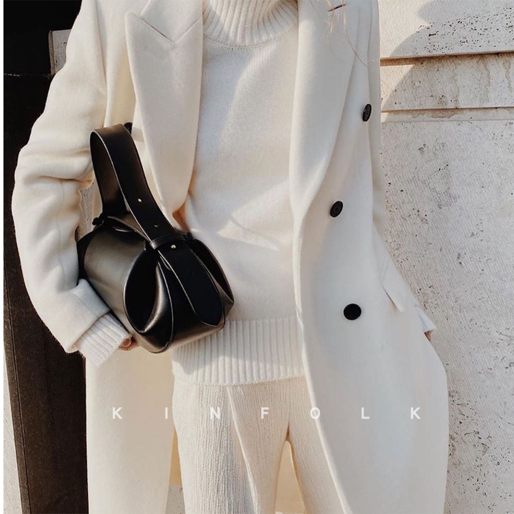 Túi xách JASMIN NOIR chất liệu da PU nhỏ nhắn kiểu dáng đơn giản hợp thời trang cho bạn nữ