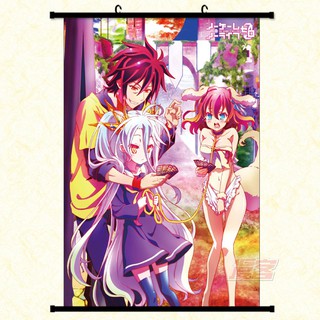 Poster vải anime No game no life 02 30x45 tranh vải