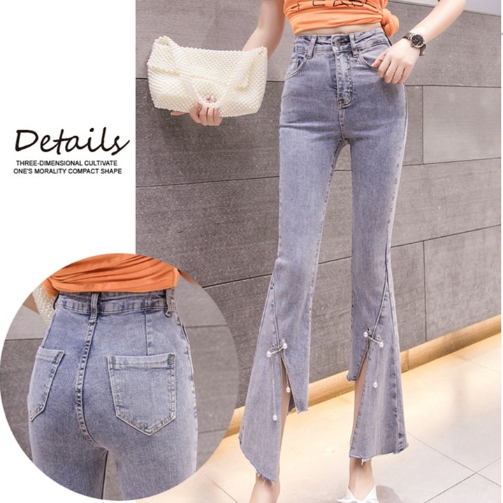 [HÀNG XỊN_CÓ TẶNG QUÀ] Quần jean lửng cách điệu cao cấp 01 C070 thiết kế độc đáo, co dãn nhẹ