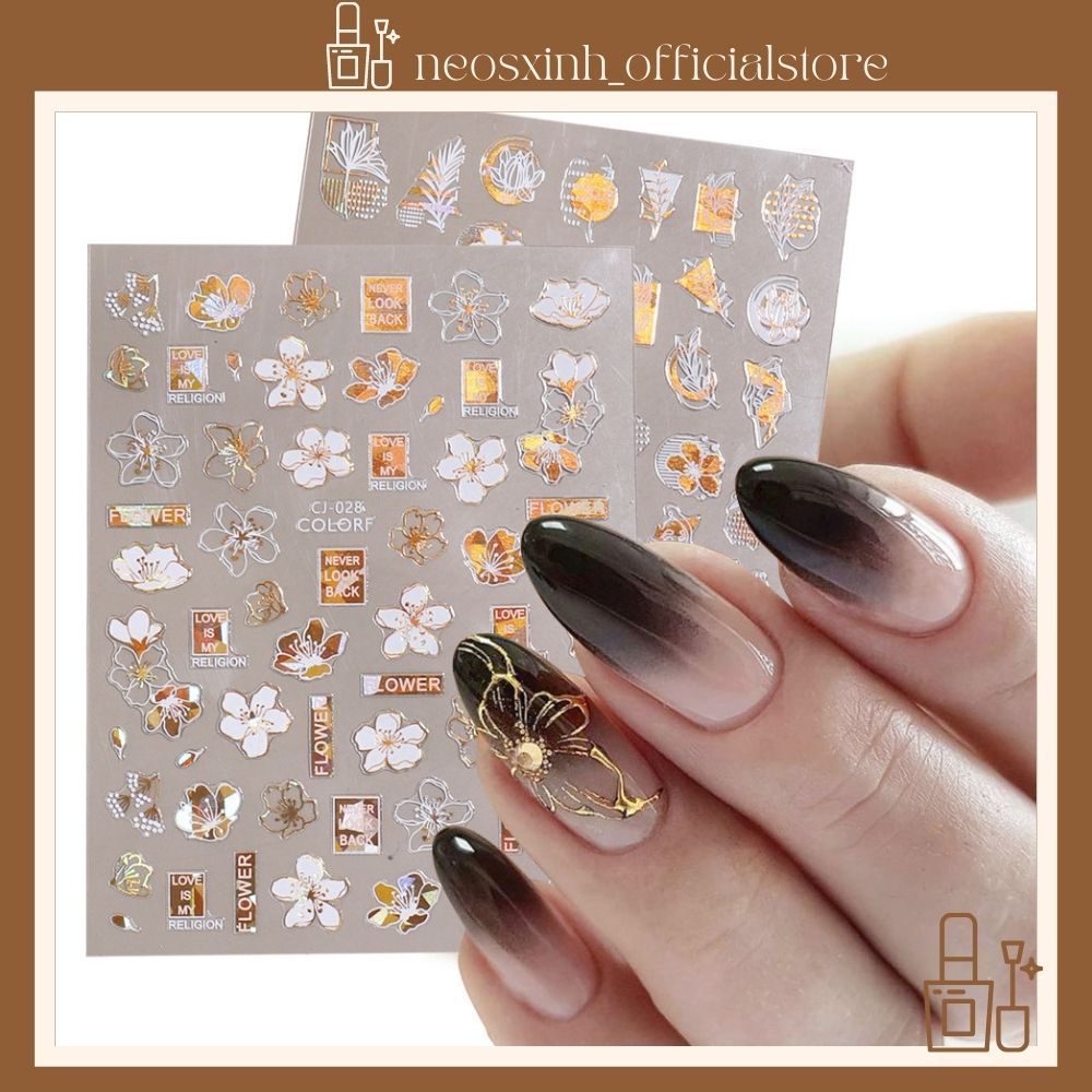 Sticker Dán Móng Tay CJ Hoa Hot Trend - Hình Dán Móng - Neosxinh Nails