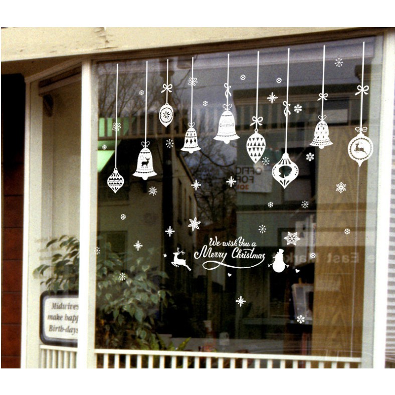 Decal trang trí giáng sinh Dây chuôngkiểu Bắc Âu