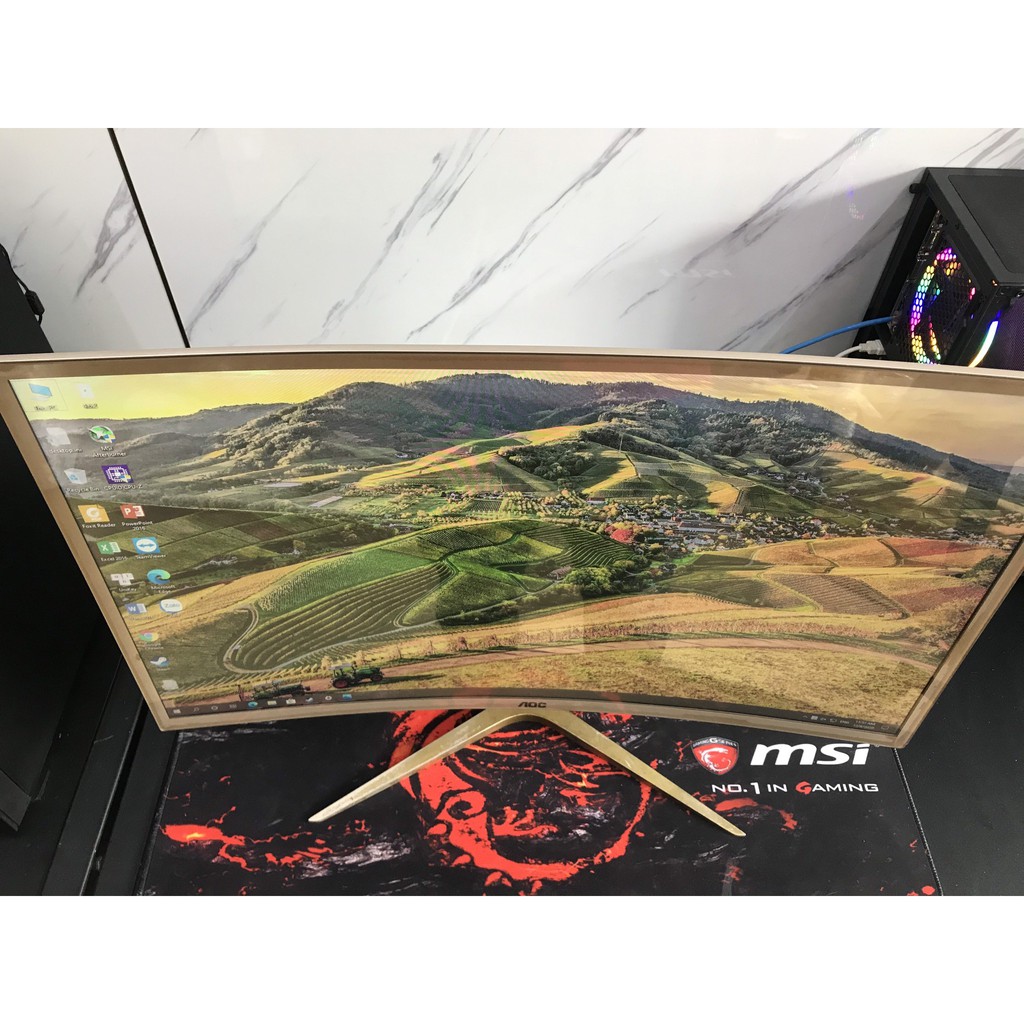 Màn hình AOC C3289 32" CONG/ mỏng, màu Gold, cực đẹp | BigBuy360 - bigbuy360.vn
