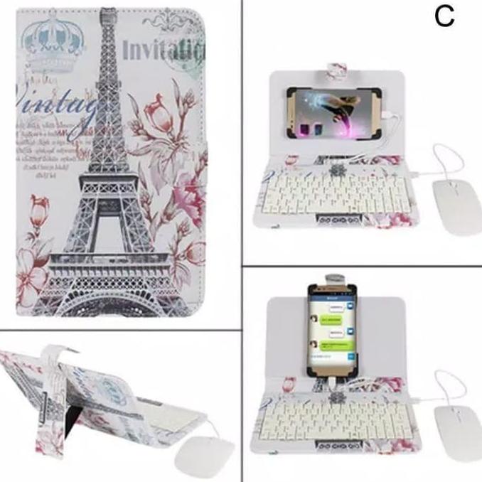 Ốp Điện Thoại Hình Hello Kitty + Bàn Phím Xinh Xắn