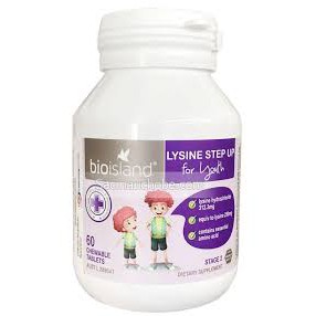 viên uống tăng chiều cao Bio island lysine step up hộp 150gr