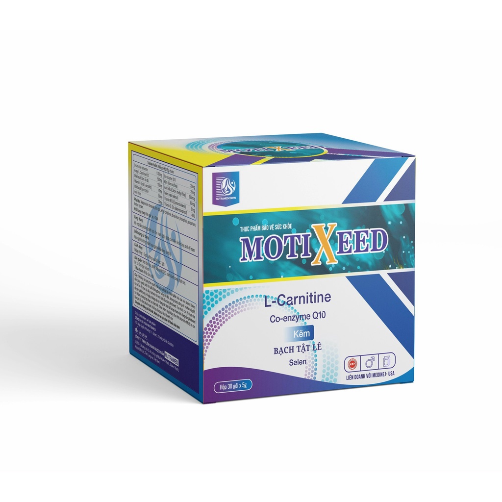 Thực phẩm bảo vệ sức khoẻ MotiXeed giúp tăng chất lượng tinh trùng hiệu quả, tăng khả năng di chuyển của tinh trùng