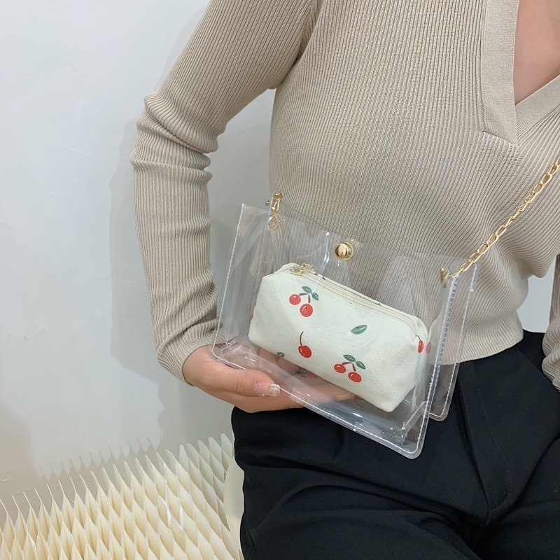 Túi Đeo Chéo Trong Suốt Chất Liệu pvc Chống Thấm Nước NB00203