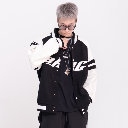 Áo Khoác Varsity Jacket BJHG  bomber bóng chày basic nam nữ form rộng Local Brand