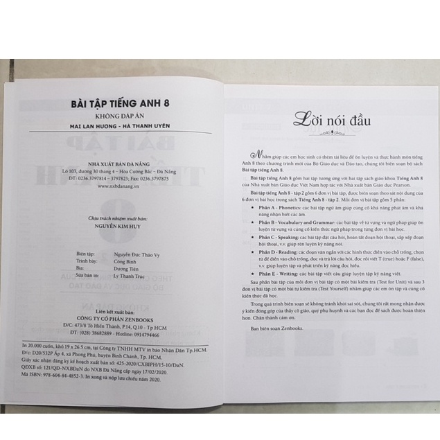 SÁCH - Bài Tập Tiếng Anh 8 Tập 2  Mai Lan Hương