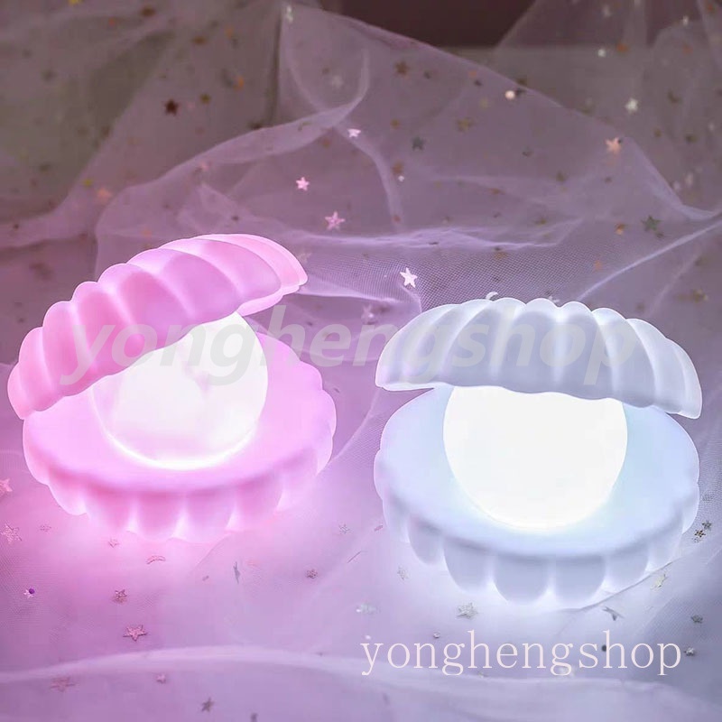 Đèn ngủ để bàn hình vỏ ngọc trai sáng tạo