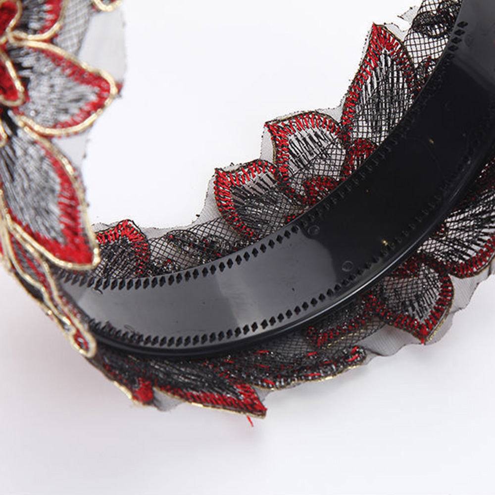 Băng Đô Ren Thêu Hoa Chống Trượt Thời Trang Cho Nữ