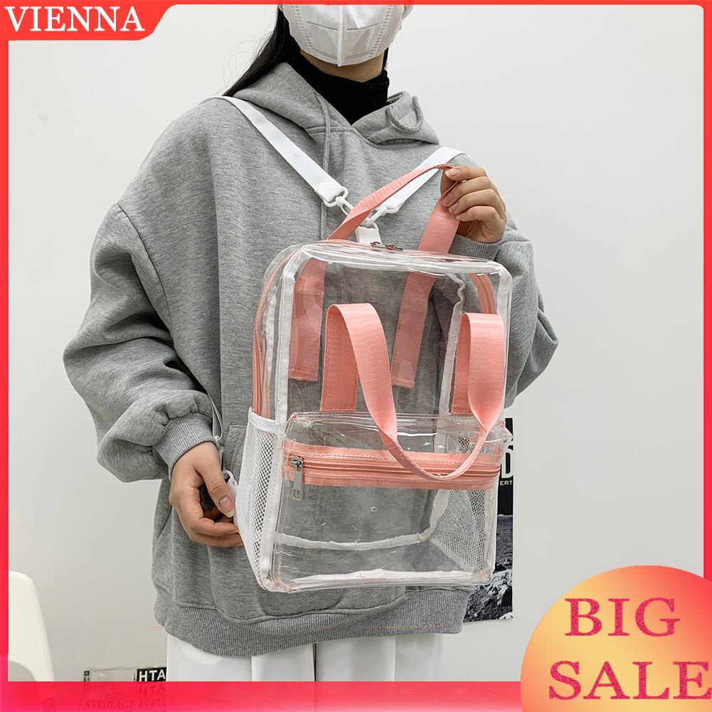 Balo Nhựa PVC Trong Suốt Chống Nước Màu Kẹo Cho Nữ