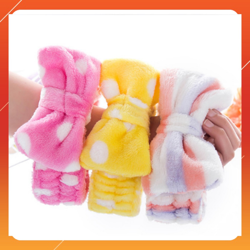 Băng đô rửa mặt lông nhung mềm mịn &lt;3 FREESHIP &lt;3 băng đô turban