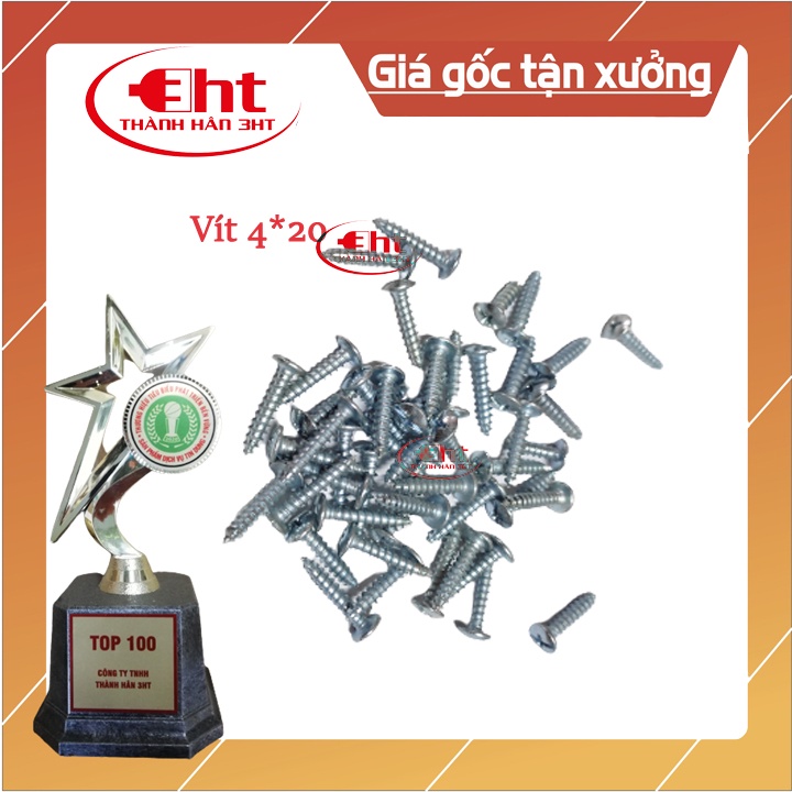 VÍT BẮT NHỰA + GỖ 4*20