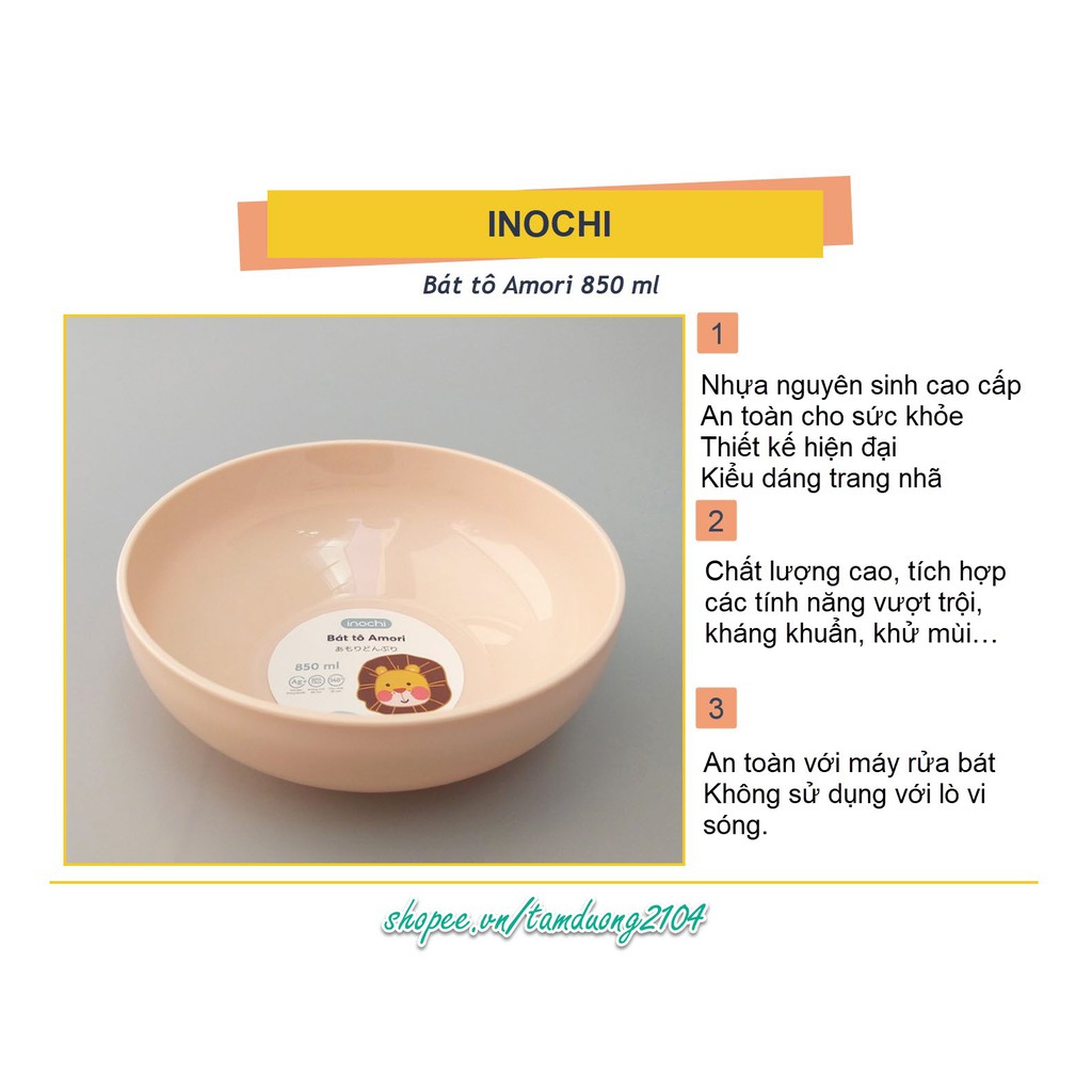 Bát tô trẻ em Inochi (Amori) 850ml