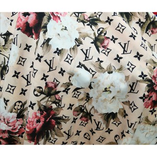 Vải lụa cát co dãn in hình thời trang