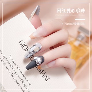 set 10 charm tim trang trí móng tay