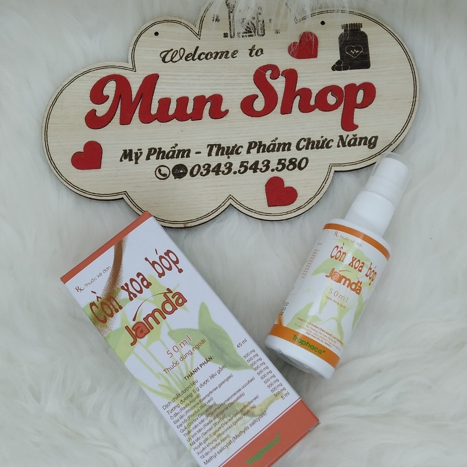Cồn xoa bóp Jamda chai xịt 50ml