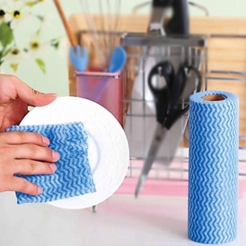 Cuộn khăn giấy không dệt lau đa năng tiện dụng (cuộn 50 cái)