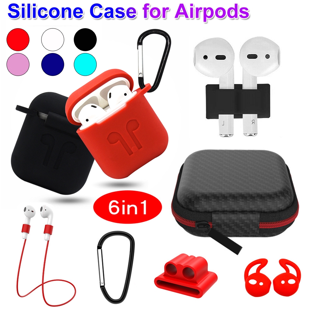Bộ phụ kiện 6 món chuyên dụng bảo vệ cho tai nghe Apple Airpods
