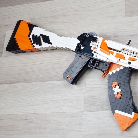Đồ Chơi Lắp Ráp Kiểu LEGO CSGO , Free Fire Súng Rifle AK-47 Asiimov Bắn Nịt Với 1200+ Mảnh Ghép Của Kevin183