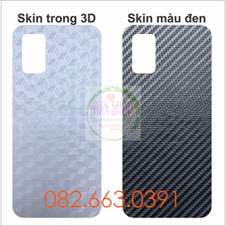 Miếng dán mặt lưng skin carbon Samsung A02s A03s