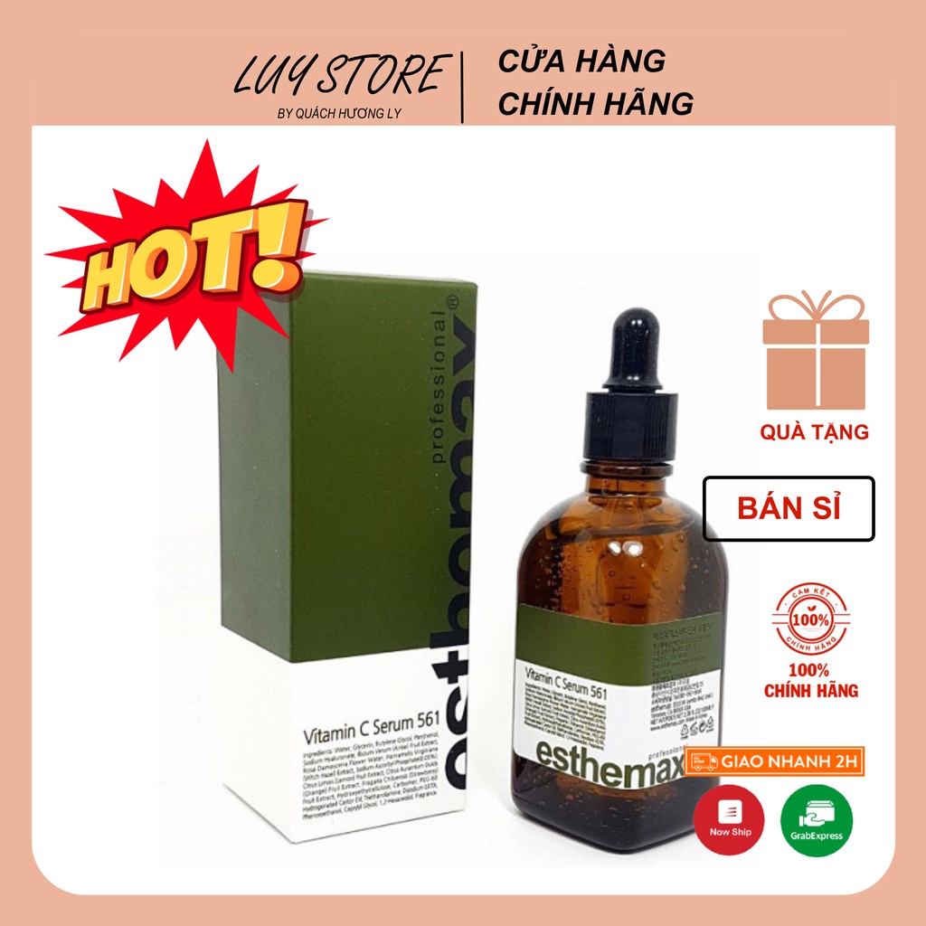 Tinh chất Serum Vitamin C Esthemax 561 Sáng Da, hỗ trợ Thâm Mụn, Đều Màu Da 100ml
